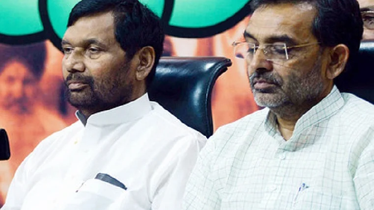 Ram Vilas Paswan and Upendra Kushwaha (file photo)