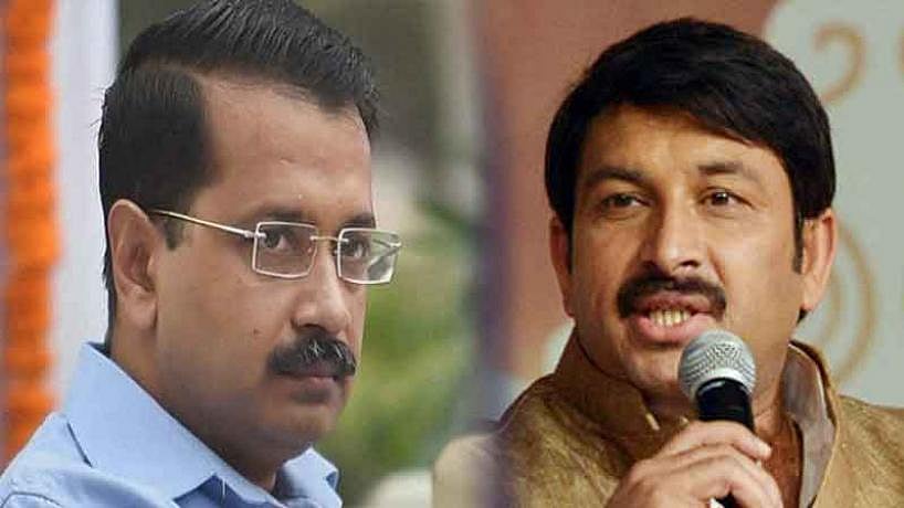 Delhi Chief Minister Arvind Kejriwal and BJP MP Manoj Tiwari