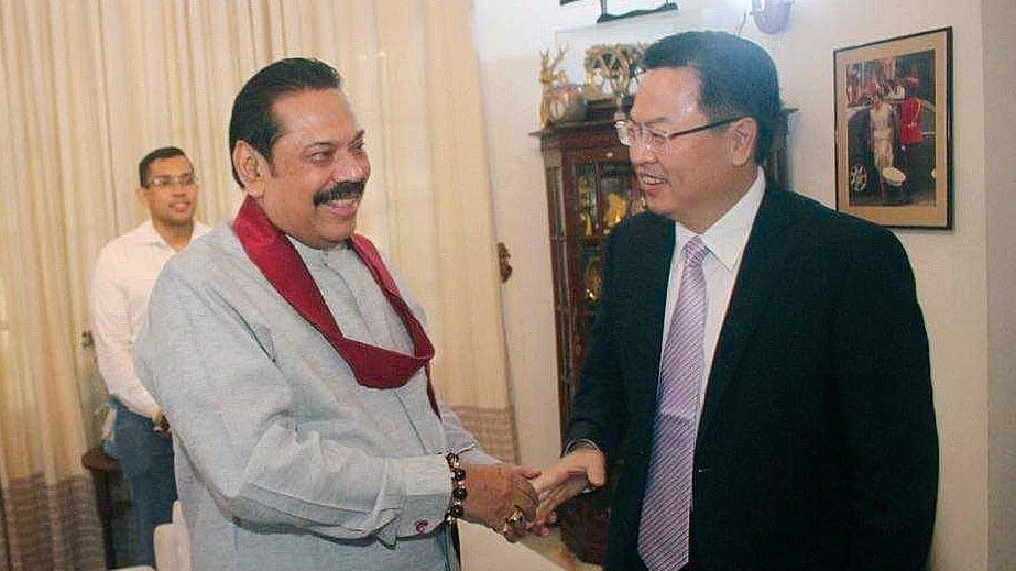 China’s Ambassador to Sri Lanka Cheng Xueyuan calls on newly appointed Prime Minister Mahinda Rajapaksa