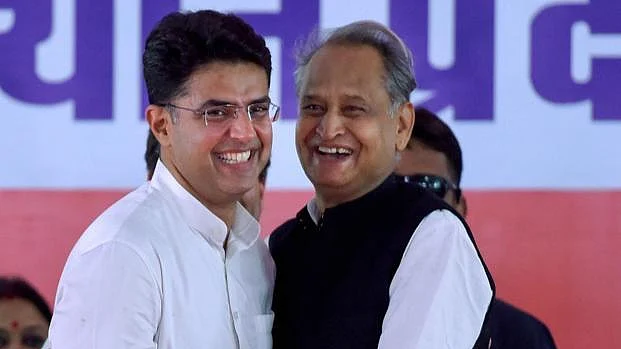 AICC General Secretary Ashok Gehlot and Rajasthan Congress President Sachin Pilot