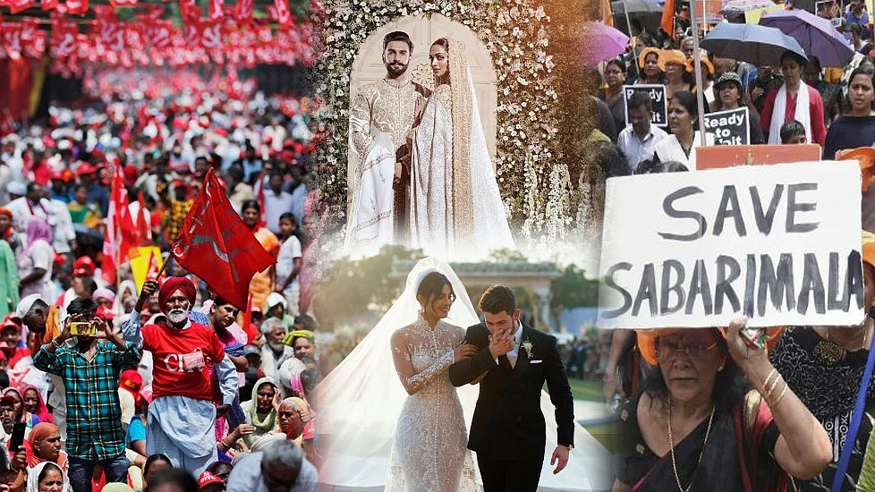 The surreal year of celebrity weddings, Sabarimala, mob lynchings and protests