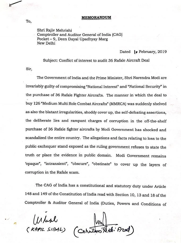 Congress accuses CAG Mehrishi of conflict of interest, demands he recuses himself from Rafale deal report