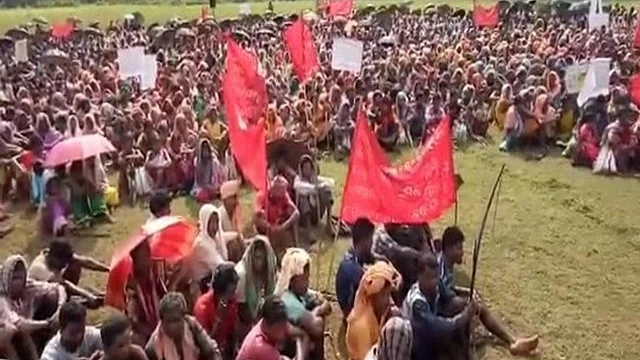 Tribals protest in Ahmedabad demanding implementation of FRA, MNREGA