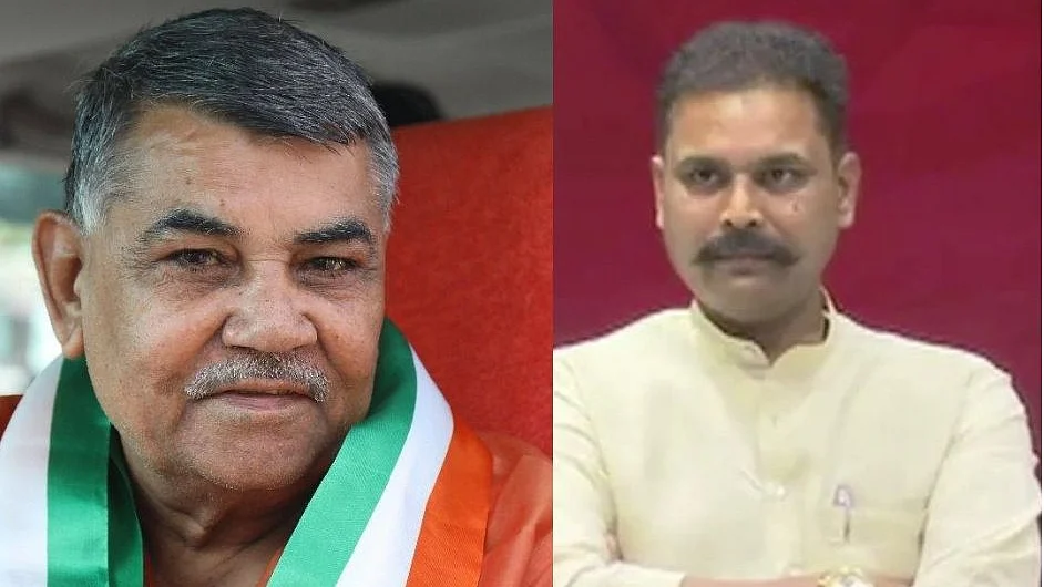 Sitting BJP MLA’s Babulal Chaudhary (L) and Anshul Verma (R)