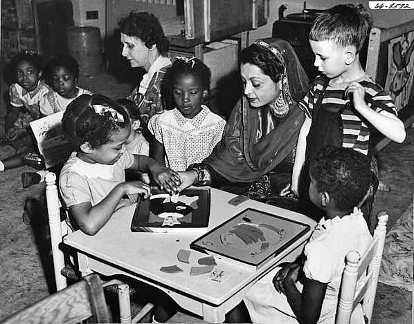 Begum Liaquat Ali Khan touring New York’s Children’s Centre&nbsp;