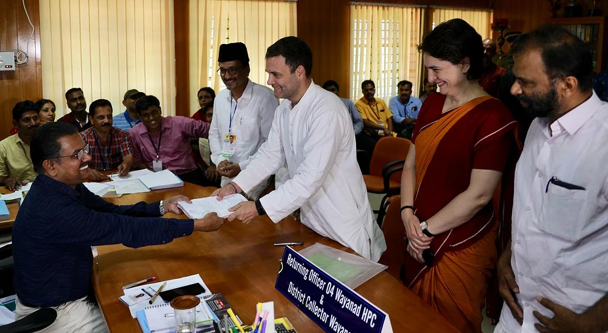 Congress President Rahul Gandhi files his nomination in Wayanad (Twitter)