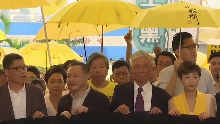 Sociology professor Chan Kin-man, law professor Benny Tai, Baptist minister Chu Yiu-ming and democracy advocate Tanya Chan (Twitter)