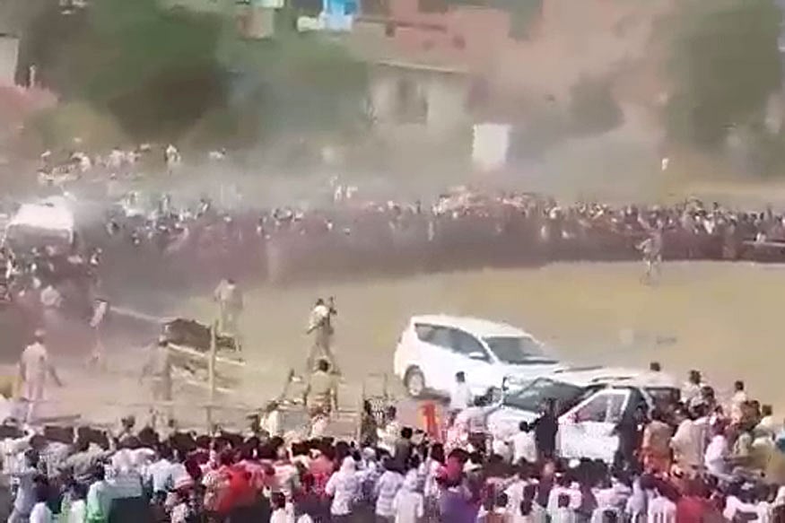 Akhilesh and Yogi exchange words as stray bulls create chaos in poll meetings