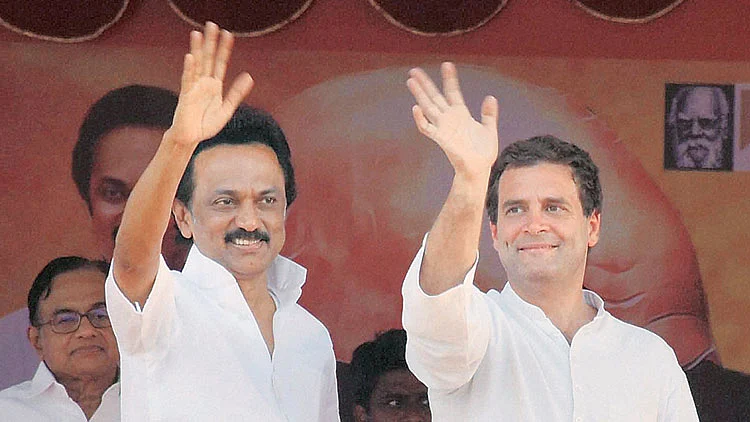 Congress Leader Rahul Gandhi and Tamil Nadu CM M K Stalin
