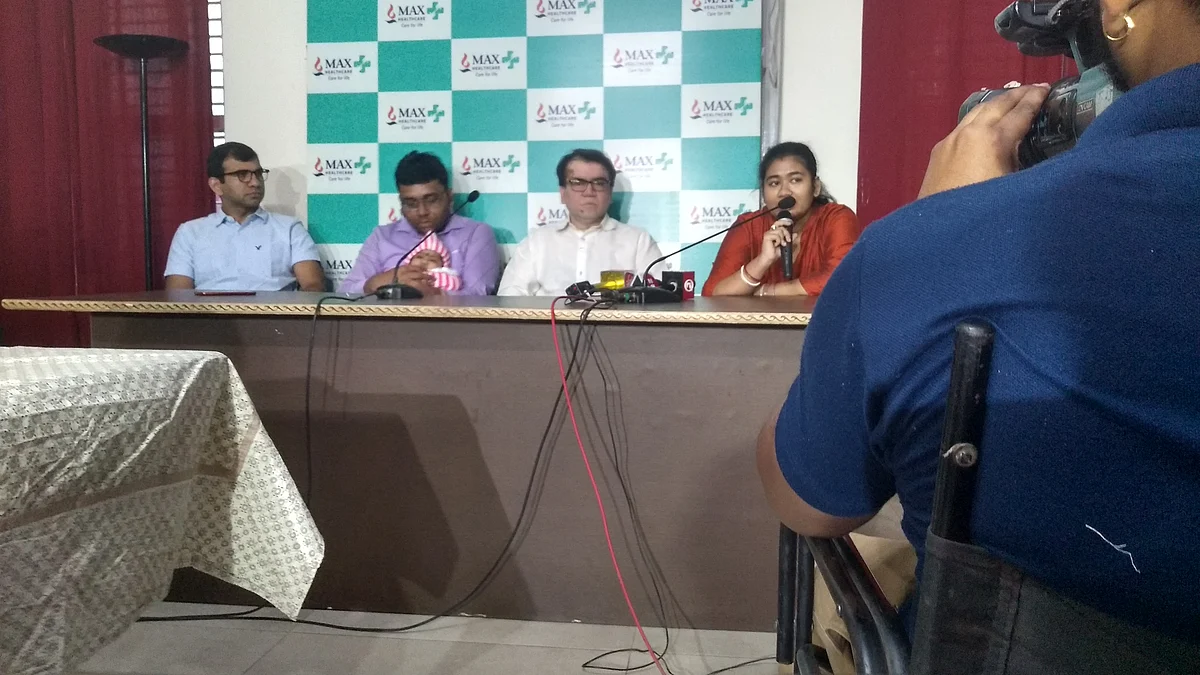 Dr Sharat Varma, Urjit Dey with baby Ariana, Dr (Prof) Subhash Gupta and Shayantani Dey (NH)