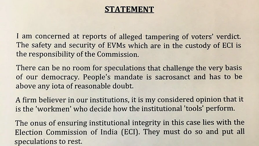 Former President Pranab Mukherjee expresses concern on EVM tampering reports