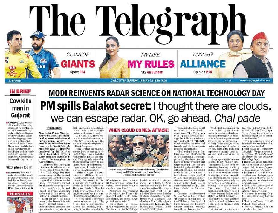 Photo courtesy: Twitter/The Telegraph front page
