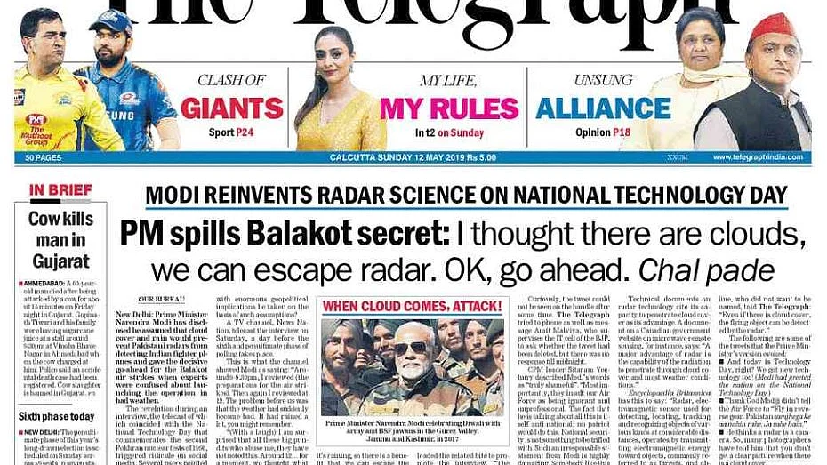 Photo courtesy: Twitter/The Telegraph front page