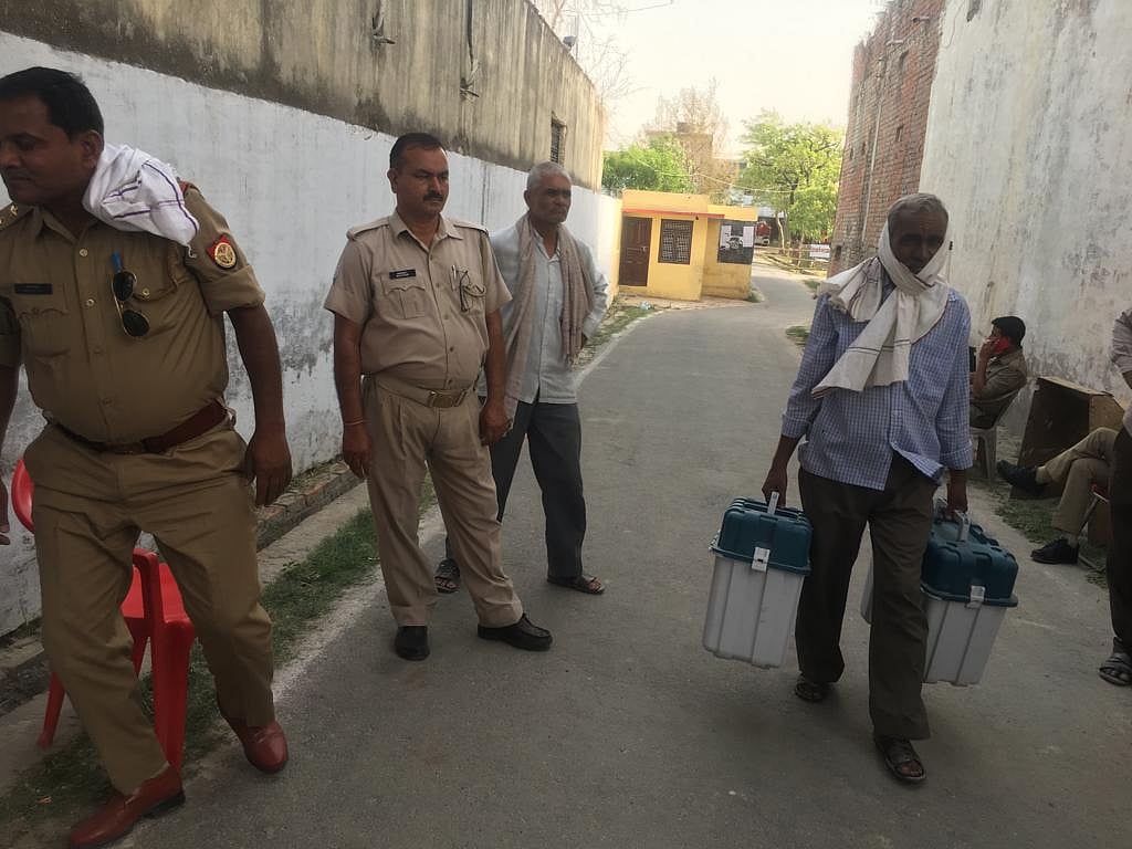 EVMs being moved out from the strong room/NH photo