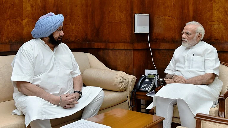 Punjab Amarinder Singh and Prime Minister Narendra Modi