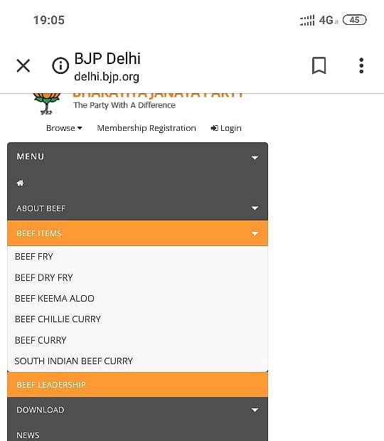 LIVE news updates: ‘Beef leadership’ shows up on Delhi BJP’s hacked website