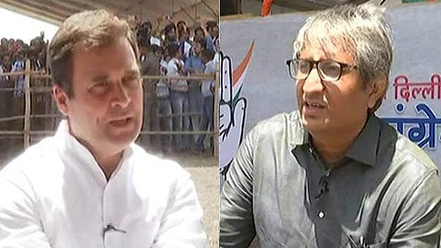 Rahul Gandhi with Ravish Kumar