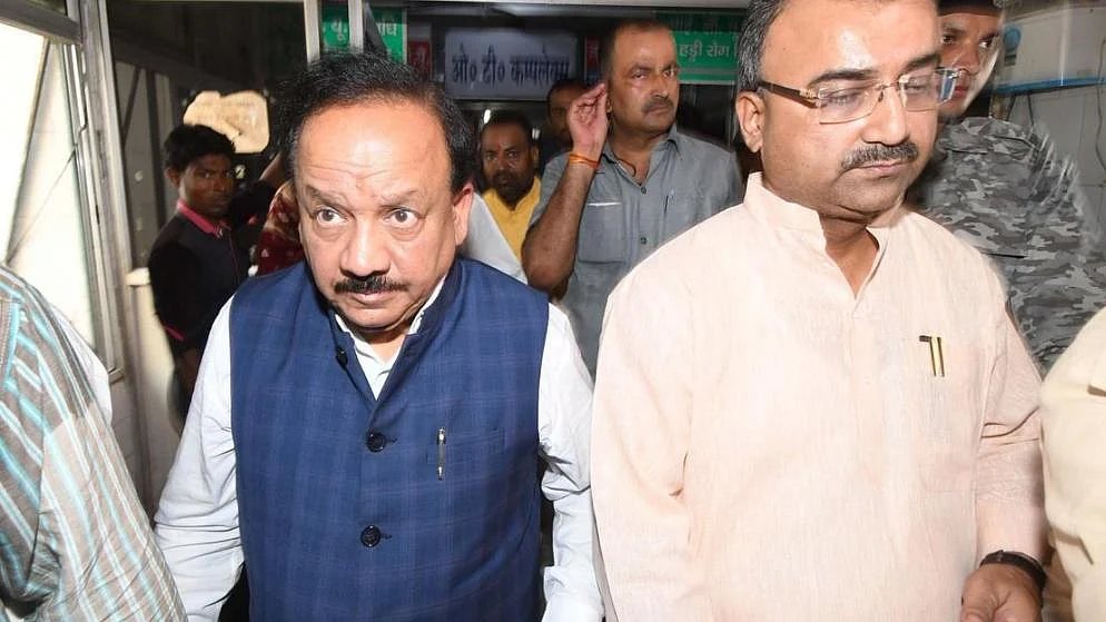Union Health Minister Harsh Vardhan and Bihar Health Minister Mangal Pandey (social media)