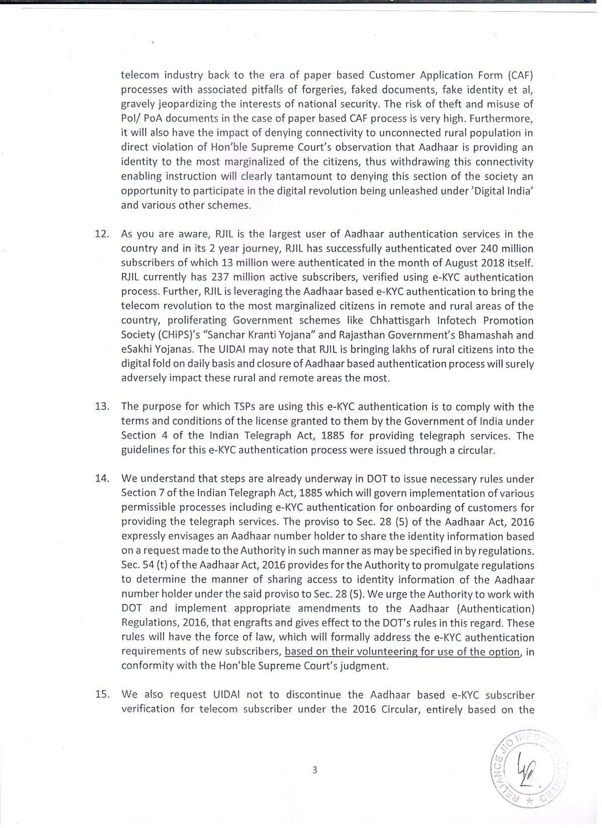 For whom is the Aadhaar Amendments Bill: only to please Telecom companies