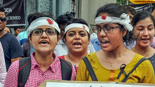 Doctors staging a protest in New Delhi (file photo).