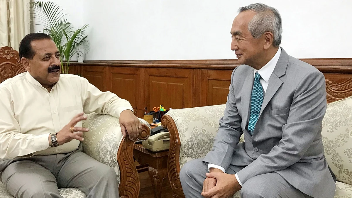 Japan’s Ambassador to India Kenji Hiramatsu called on Union MoS Development of North Eastern Region Jitendra Singh in New Delhi on June 12.