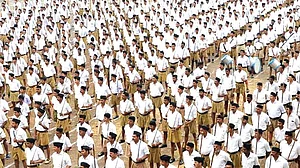 What explains the absence of street celebrations following BJP’s landslide victory?