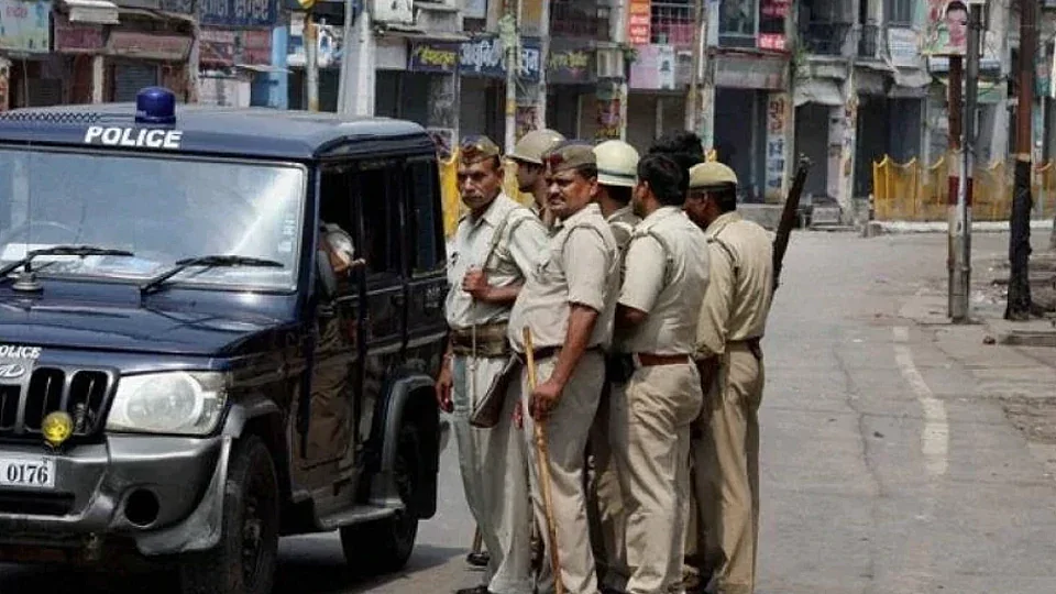 Police are keeping a tight vigil in Tappal and surrounding areas to prevent any untoward incident (file photo).