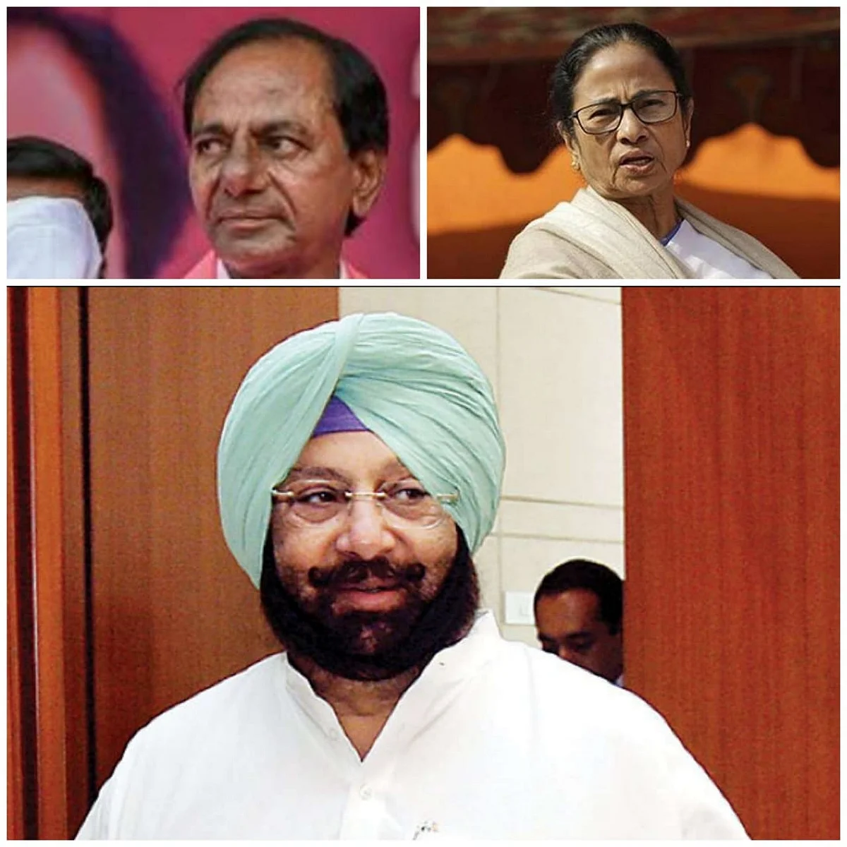 Telangana CM K Chandrashekar Rao, Bengal CM Mamata Banerjee Punjab CM Amarinder Singh