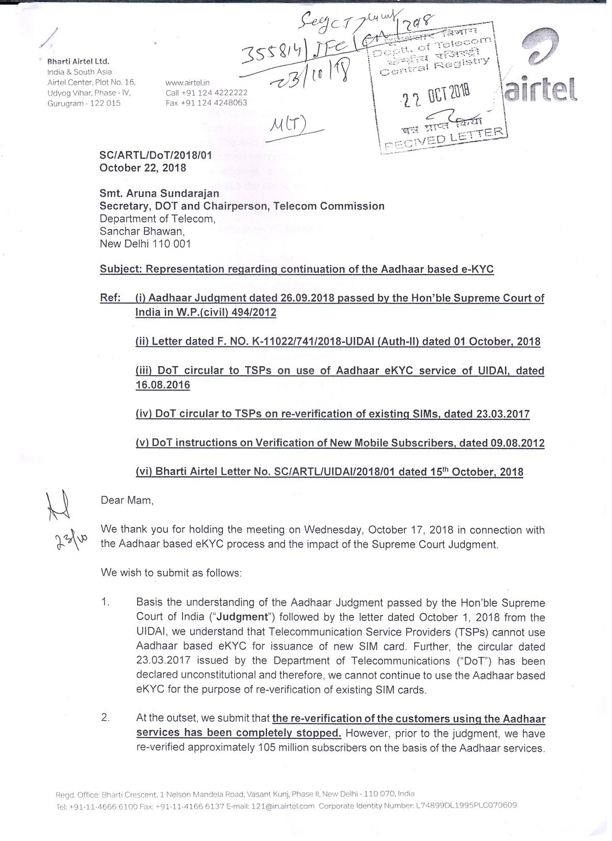 For whom is the Aadhaar Amendments Bill: only to please Telecom companies