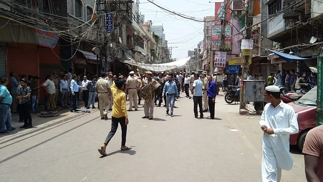 Tension gripped the Lal Kuan locality in old Delhi on Monday.