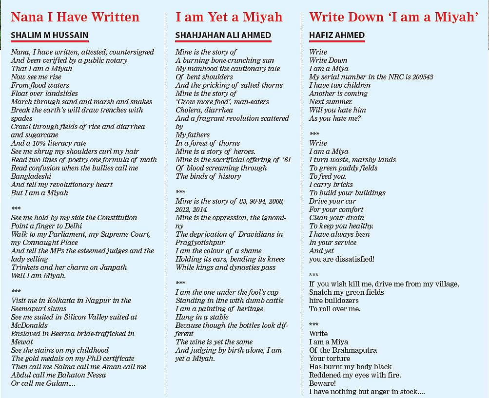 Miyah poetry: Poetry of protest  in Assam 