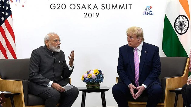 PM Modi and US President Donald Trump on the sidelines of the G-20 Summit in Osaka Japan in June this year (file photo).