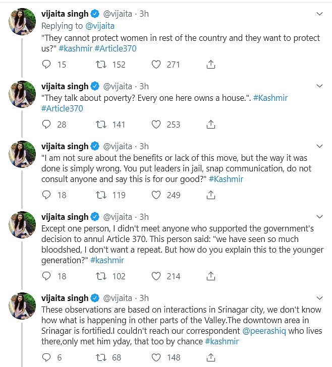 Voices from Kashmir start emerging on social media and reflect they are not as happy as they are portrayed