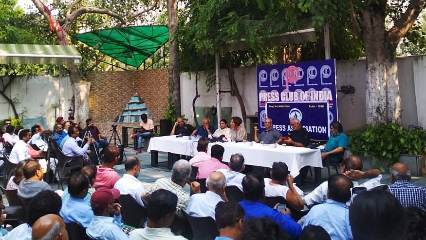 The meeting of journalists at Press Club in New Delhi, Aug 27, 2019. (NH photo)