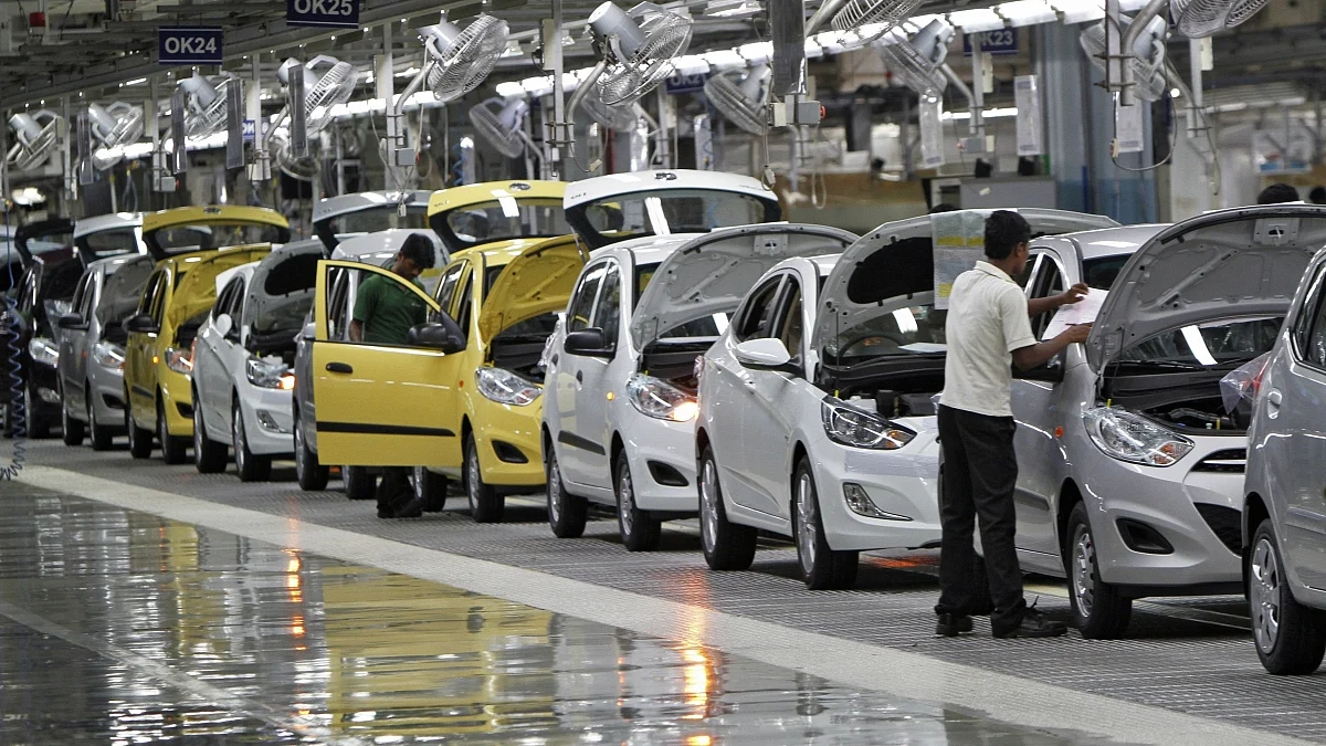 In the most telling sign of slowing economy, several car manufacturers have put brakes on production, and lay offs in the sector imminent (PTI file photo).
