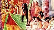 A&nbsp; depiction of queen Draupadi’s ‘cheerharan’ or disrobing in Mahabharat.&nbsp;