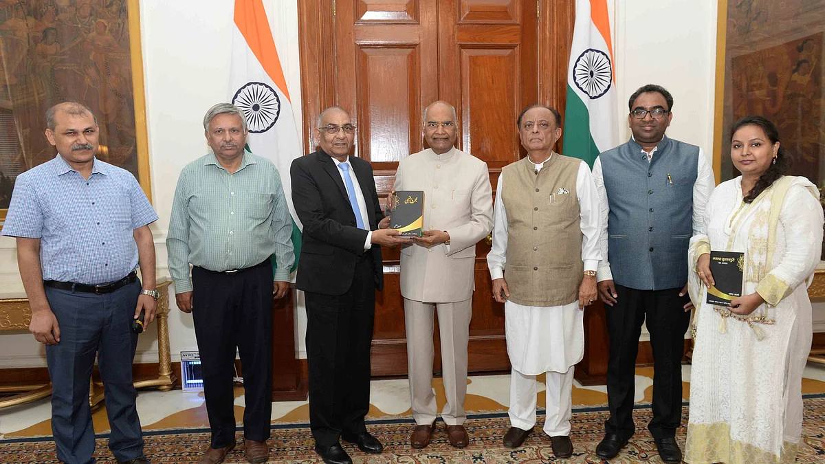 Books on Majrooh Sultanpuri, legendary poet and lyricist presented to President of India