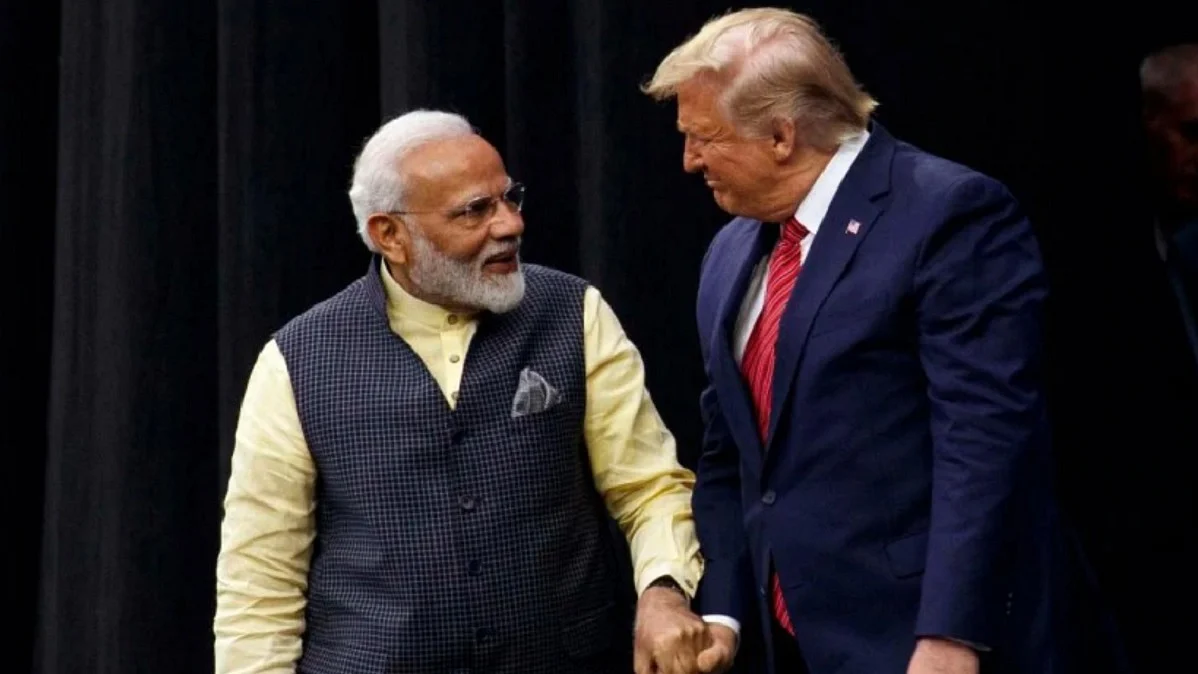 What’s cooking? PM Modi with President Trump at the ‘Howdy Modi’ event in Houston, US. American natural gas company Tellurian was one of the sponsors of the event.