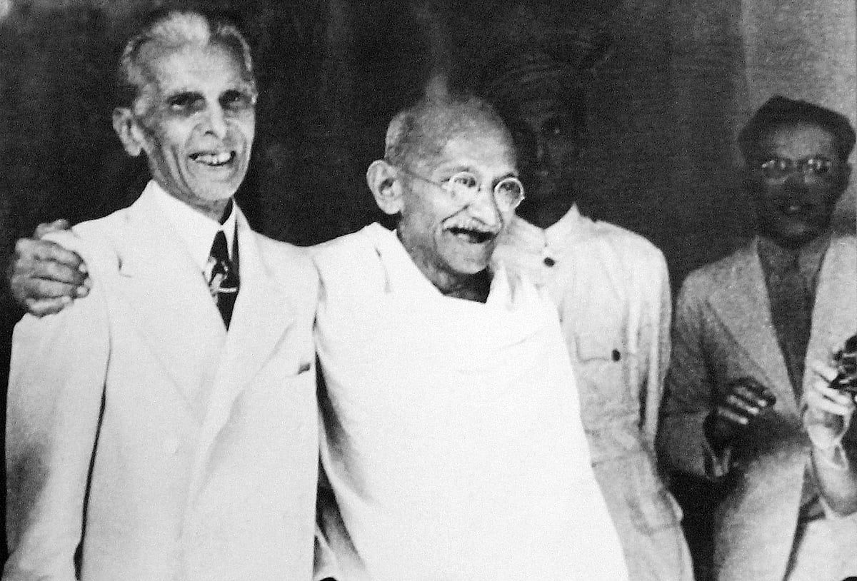 Mahatma Gandhi and Mohammad Jinnah