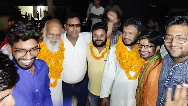 Some of the accused in Inspector Subodh’s killing were garlanded as they stepped out of jail last month.
