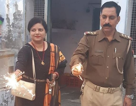 Rajni with husband Subodh Singh.