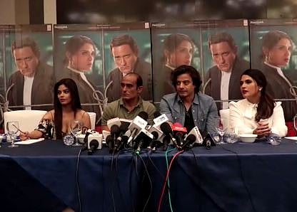Star cast of ‘Section 375’ seen promoting movie in Delhi
