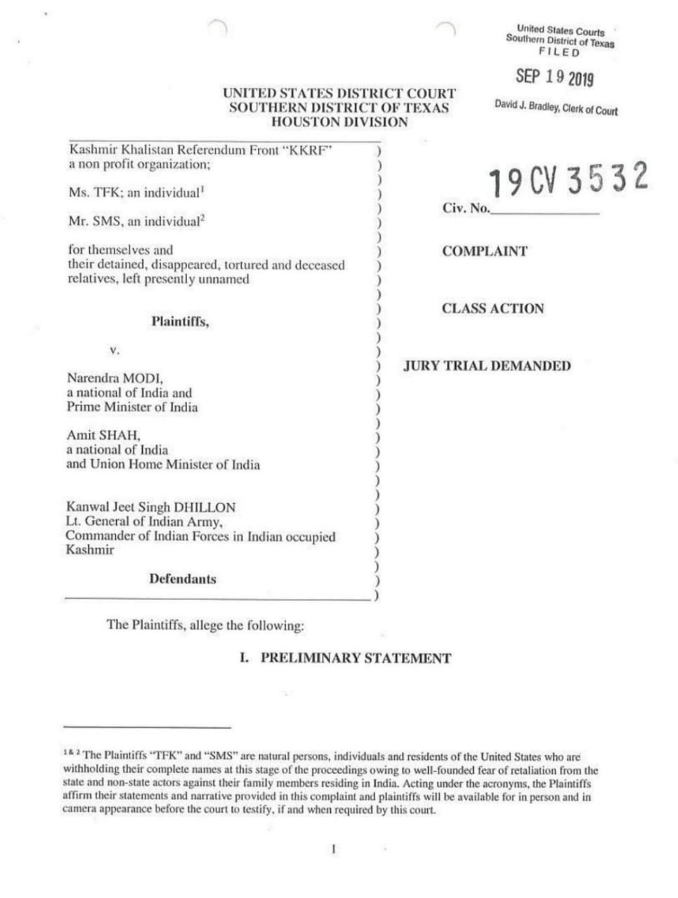 Howdy Modi : Lawsuit filed against PM Modi in a US court for human rights violation in Kashmir