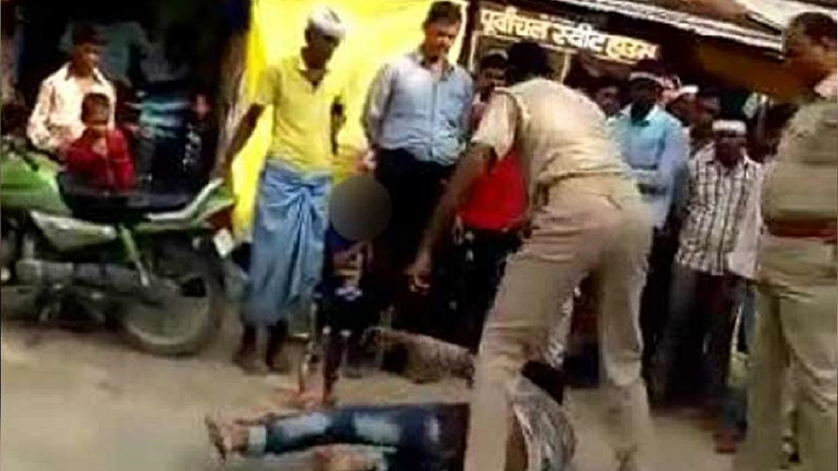WATCH: Uttar Pradesh policemen thrash, slap young man for alleged traffic violation as child looks on