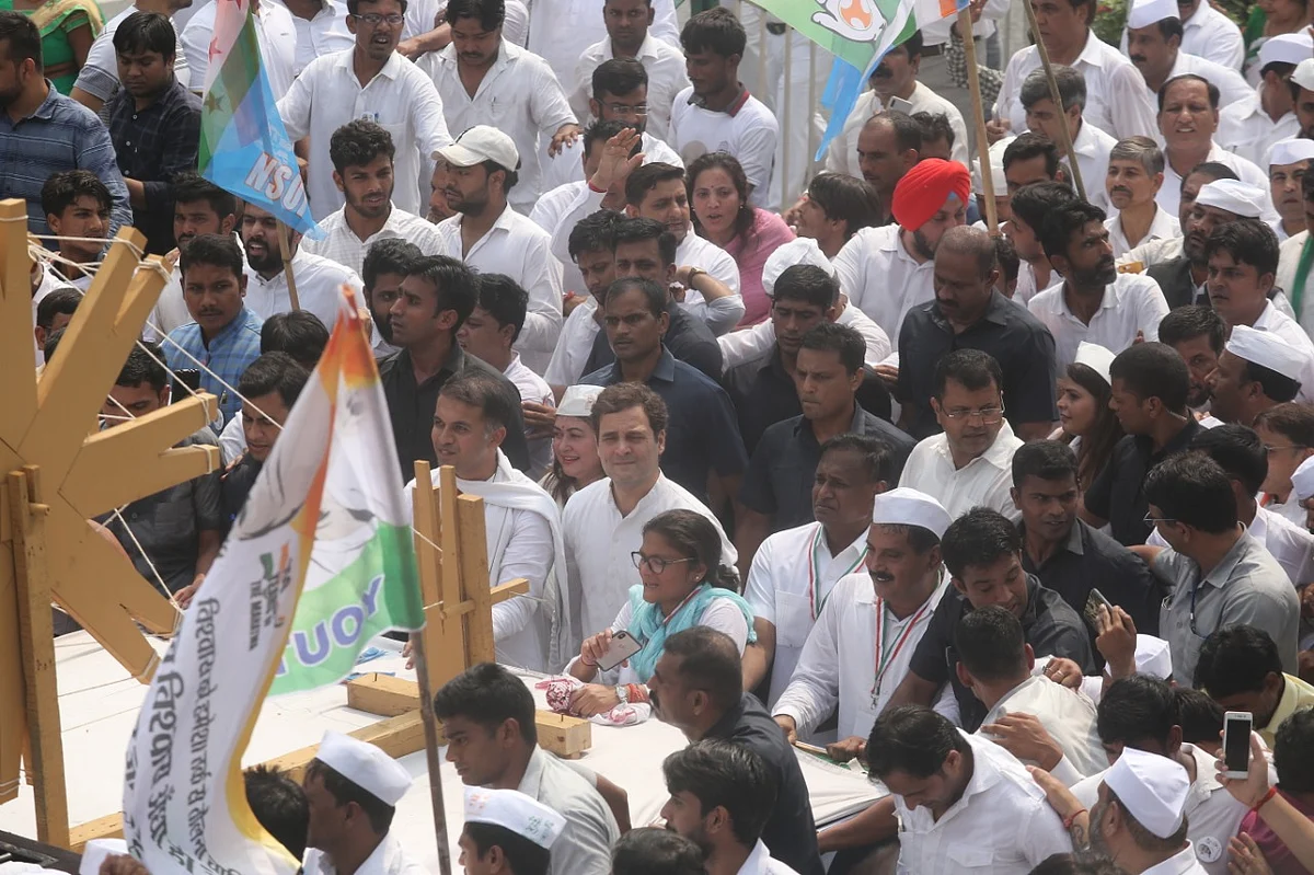 Rahul Gandhi leads Congress ‘padyatra’ on Mahatma Gandhi’s 150th birth anniversary