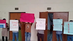 JNU students protest against Minister’s presence