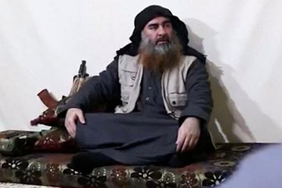 A file photo of Abu Bakr al-Baghdadi