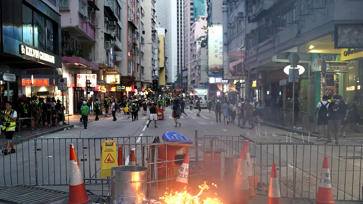 File photo of pro-democracy protests in Hong Kong (IANS Photo)