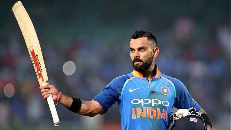 Kohli become only the third Indian and ninth overall to score 11000 ODI runs. On reaching 11,000 runs, Kohli beat Sachin Tendulkar - who previously held the record at 276 innings.