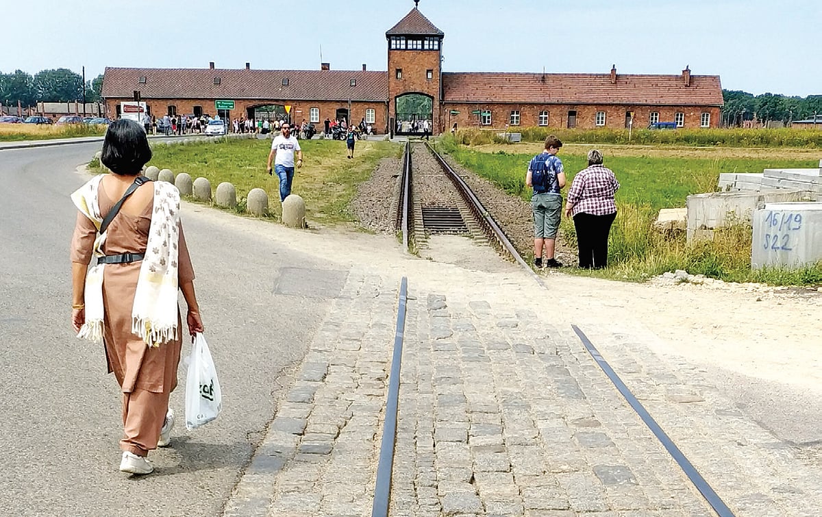 An original German freight car like those used to transport Jews to concentrationcamps stands at Auschwitz II memorial concentration camp site